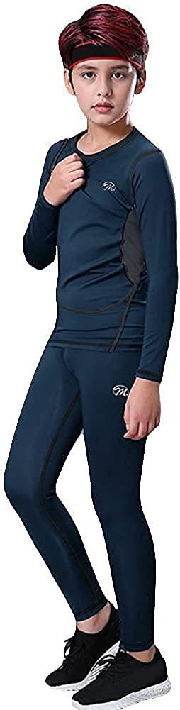 Thermal Underwear Set for Kids Fleece Lined Long Johns Base Layer