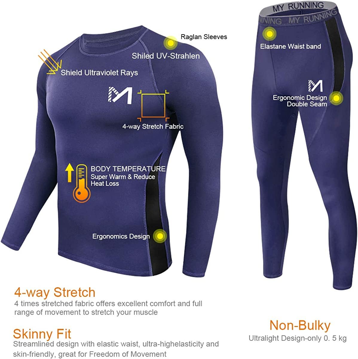 Men's Base Layer Warm Thermal Underwear Set – MEETWEE