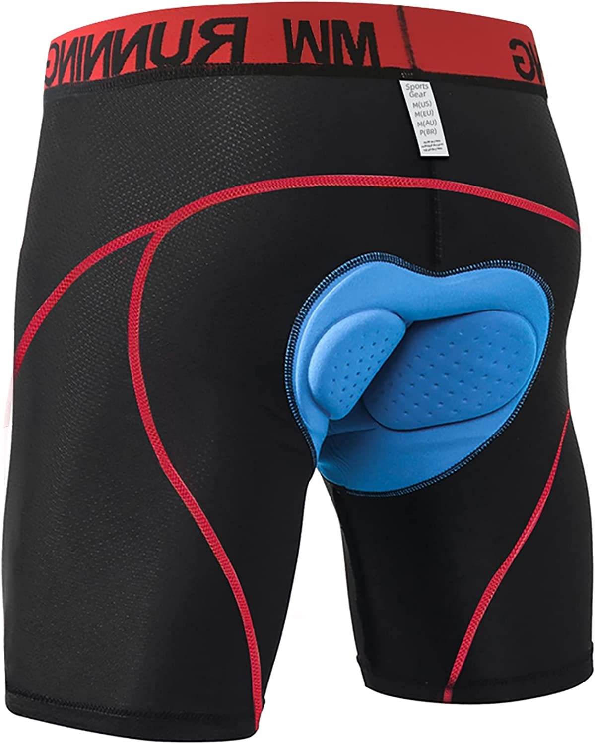 Men's Cycling Underwear, 3D Padded Bike Shorts, Quick Dry