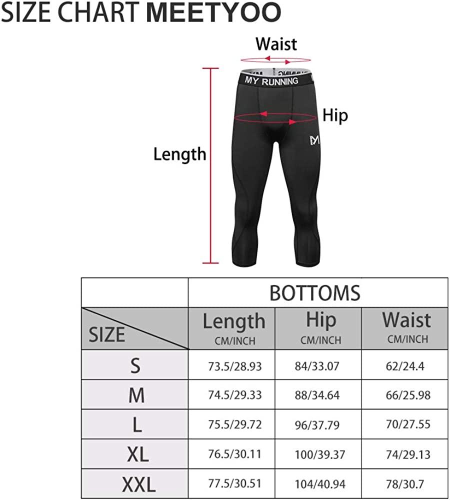 Men's 3/4 Compression Pants Sports Workout Running Tights Leggings