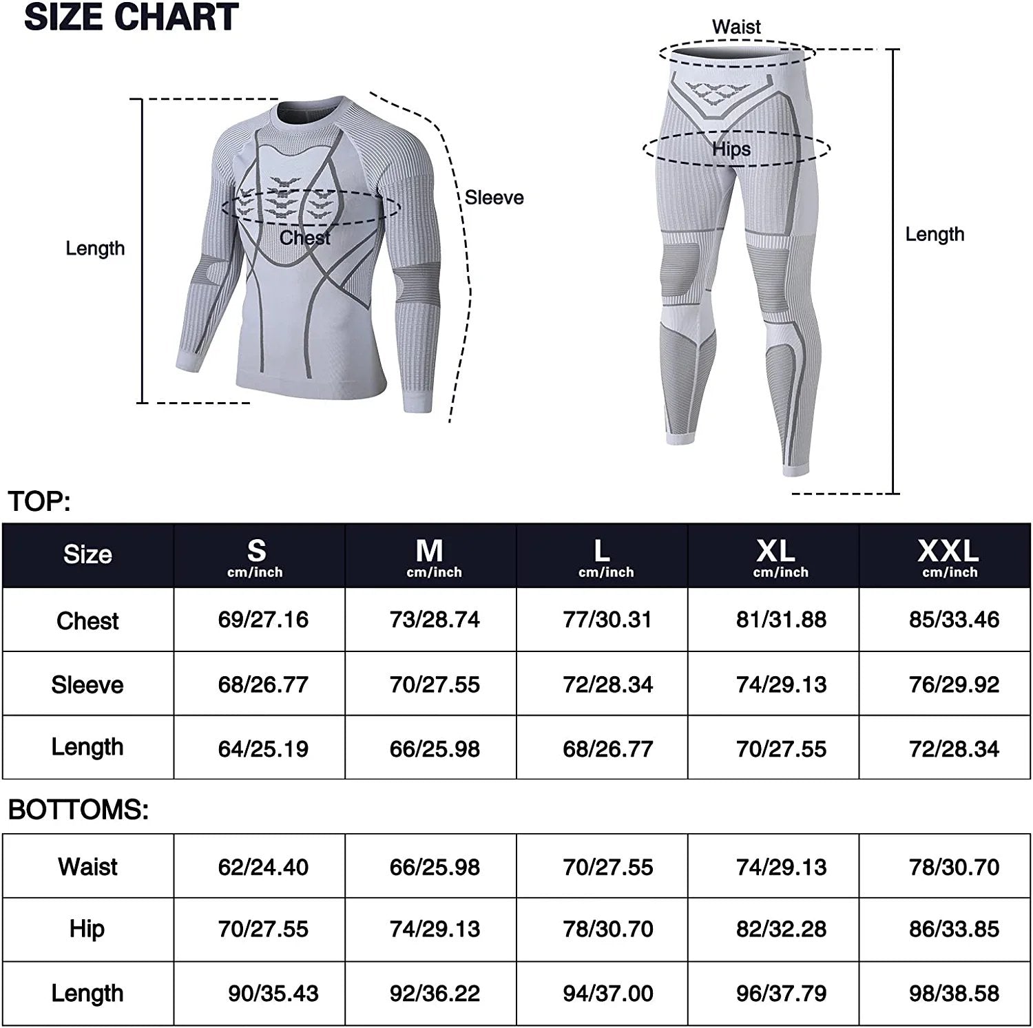 Buy Roadbox Men's Thermal Underwear Sets - Base Layer Tops & Long Johns  Bottoms for Winer Skiing Cycling Online at desertcartINDIA