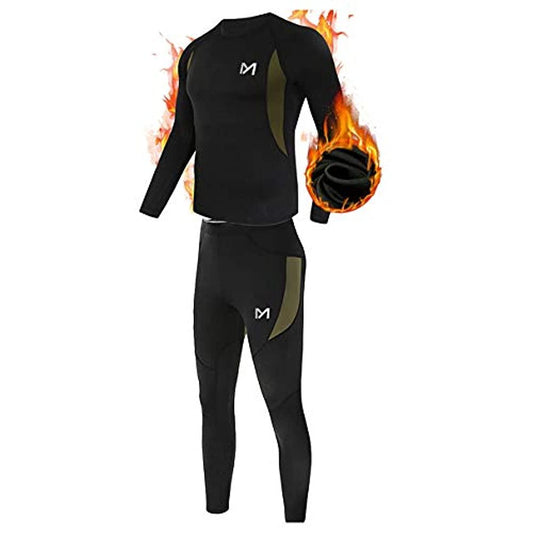 Thermal Underwear for Men, Winter Gear Long Johns Base Layer Top and Bottom Set for Skiing Running