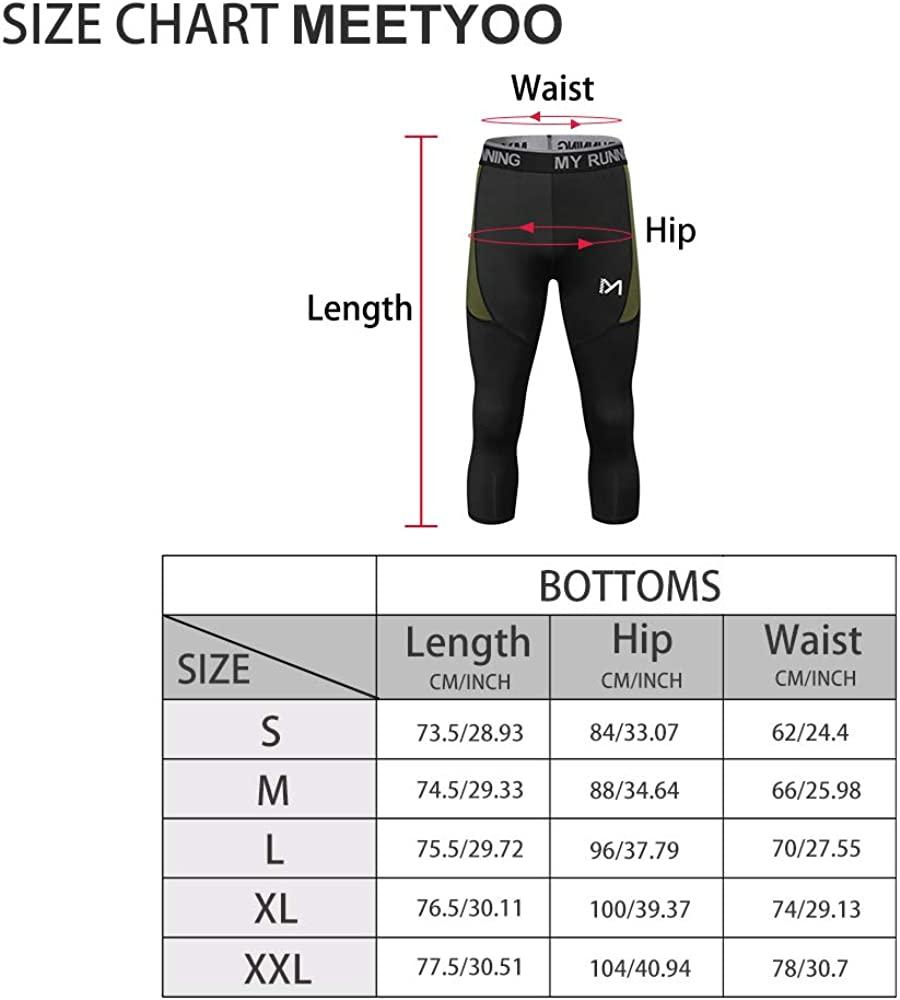 Men's 3/4 Compression Pants Sports Workout Running Tights Leggings