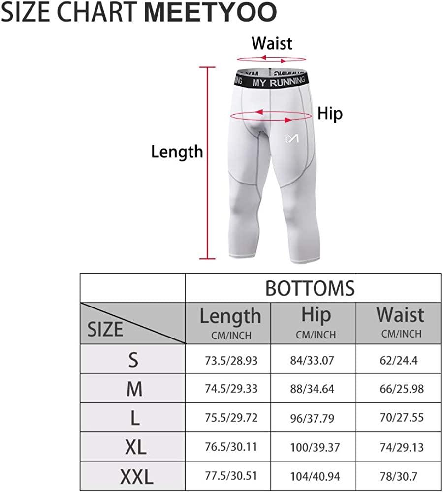 Men's 3/4 Compression Pants Sports Workout Running Tights Leggings