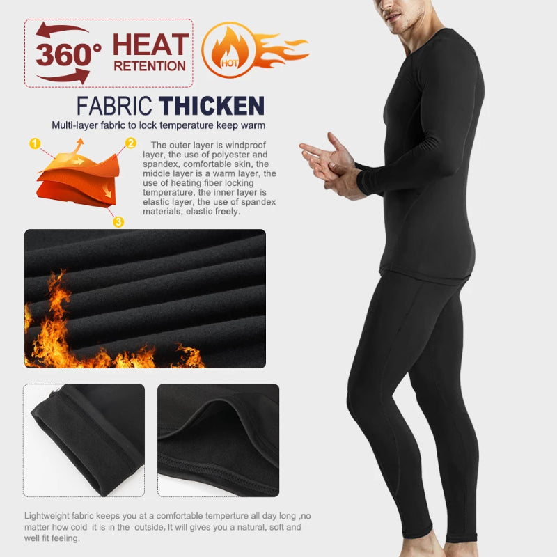 Men’s Thermal Underwear Suit , Wicking Long Johns Quick Dry Sport Set  MEETWEE