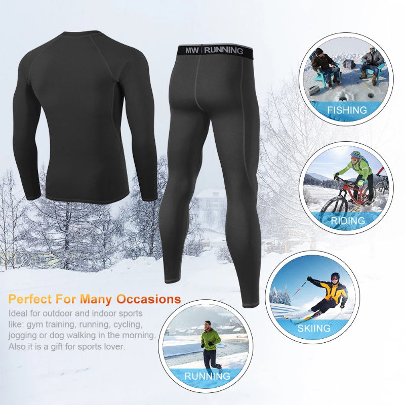 Men’s Thermal Underwear Suit , Wicking Long Johns Quick Dry  Sport  Set Meetyoo - Meetyooshop-DealsGloble